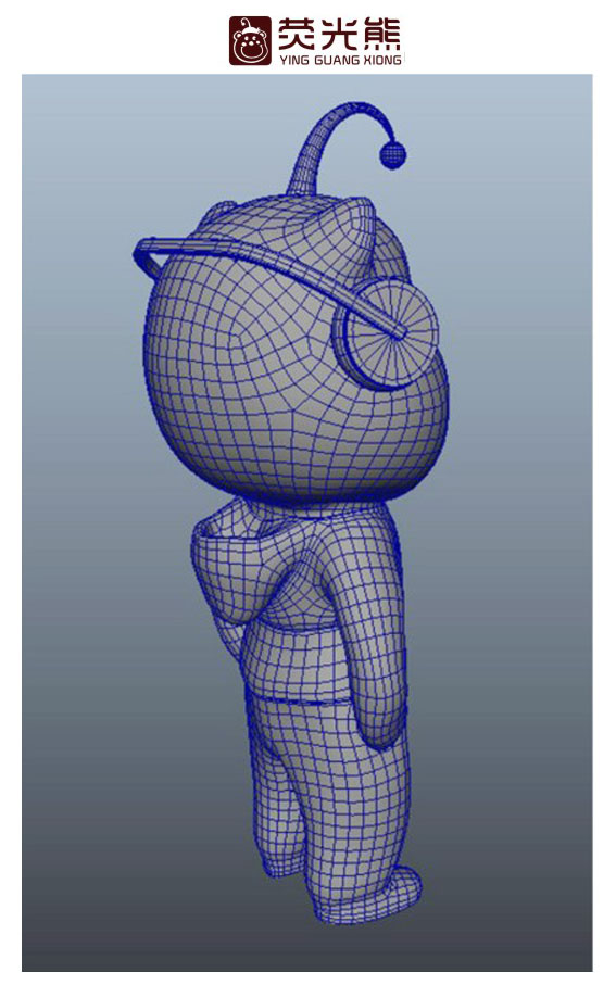 荧光熊3D形象设计
