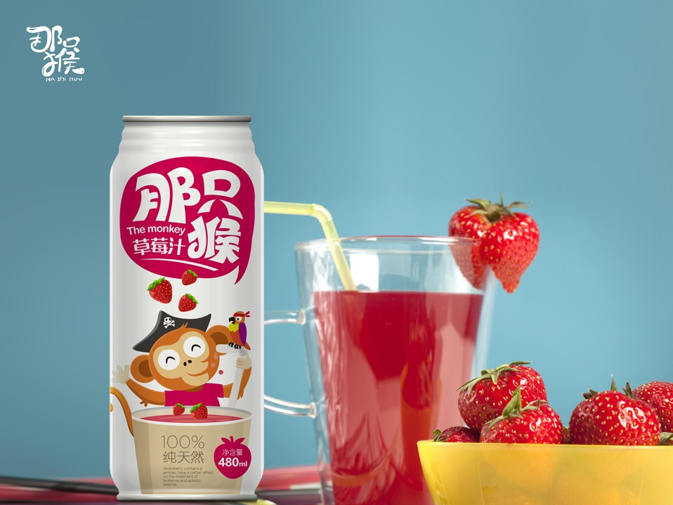 “那只猴”草莓汁饮品
